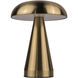 Marta 8.25 inch 1.20 watt Brass Rechargeable Lamp Portable Light