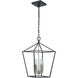 Flynt II 4 Light 12 inch Flat Black/Brushed Polished Nickel Foyer Light Ceiling Light