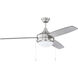 Phaze 52 inch Brushed Polished Nickel with Brushed Nickel/Greywood Blades Ceiling Fan