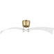 Tern 52 inch White/Satin Brass with White Blades Ceiling Fan (Blades Included)