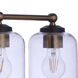 Coppa 5 Light 32.48 inch Flat Black/Satin Brass Vanity Light Wall Light