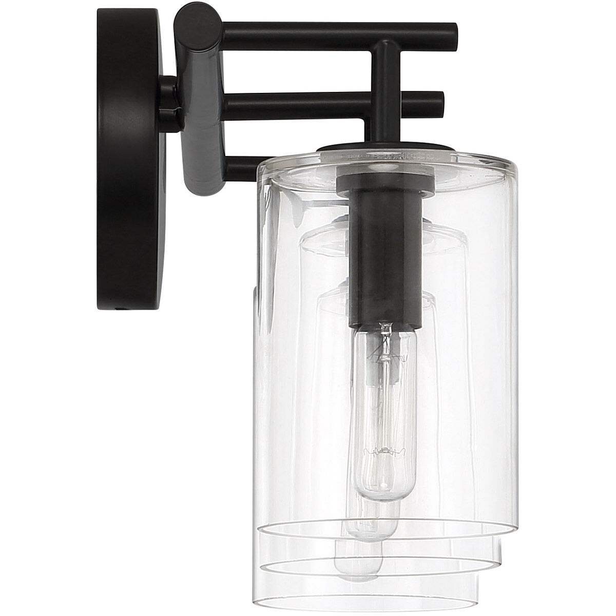 Hailie 3 Light 20 inch Flat Black Vanity Light Wall Light