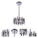 Simple Lux LED 15.94 inch Brushed Polished Nickel Chandelier Ceiling Light