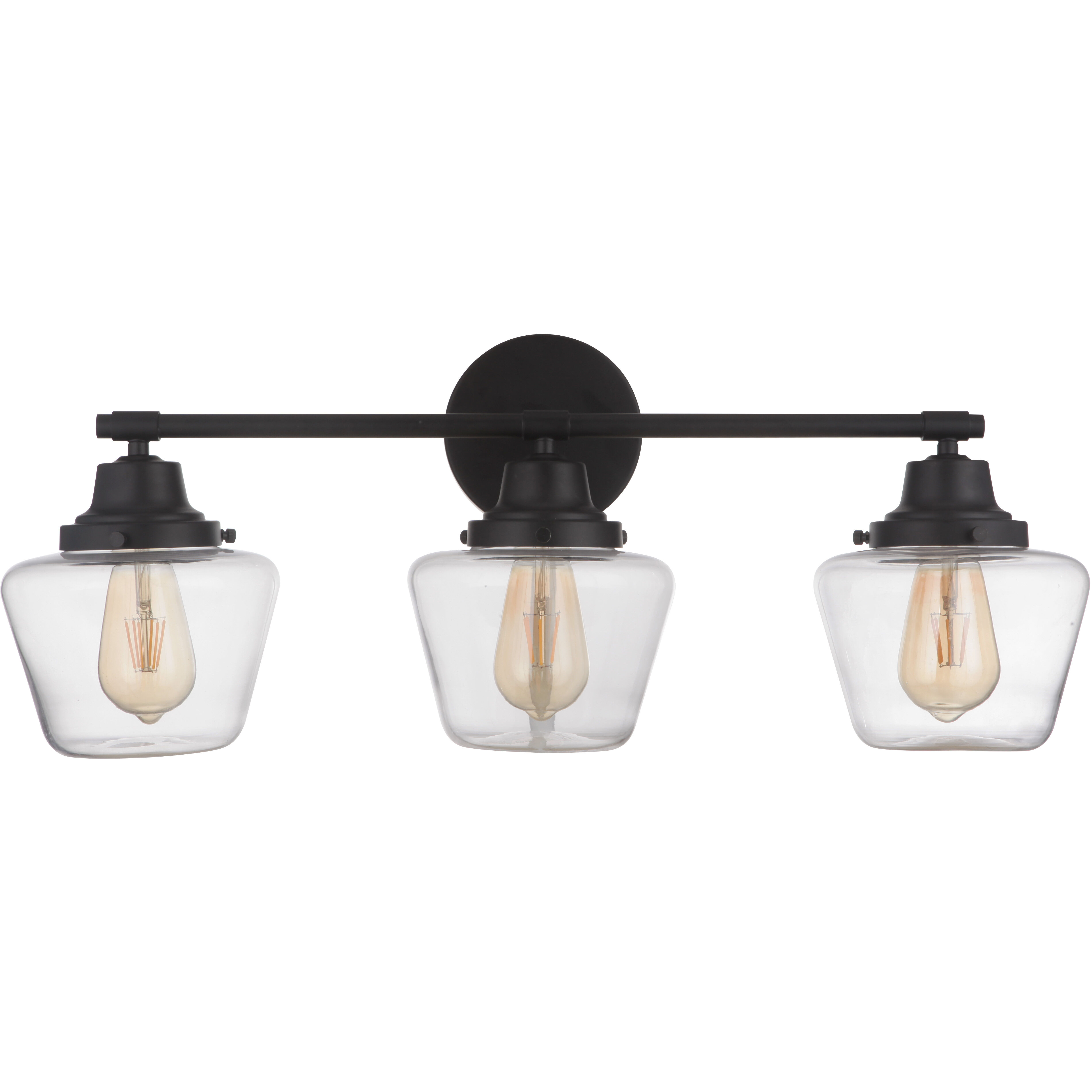 Neighborhood Essex 3 Light 28 inch Flat Black Vanity Light Wall Light, Neighborhood Collection