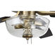 Pro Plus 101 52 inch Satin Brass with Black Walnut/Flat Black Blades Contractor Ceiling Fan