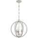 Jeremiah 3 Light 15 inch Antique Linen Mini Chandelier Ceiling Light