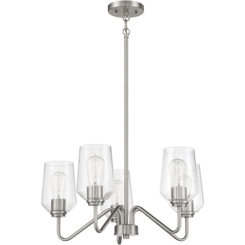 Shayna 5 Light 23 inch Brushed Polished Nickel Chandelier Ceiling Light