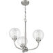 Glenda 3 Light 20 inch Brushed Polished Nickel Chandelier Ceiling Light