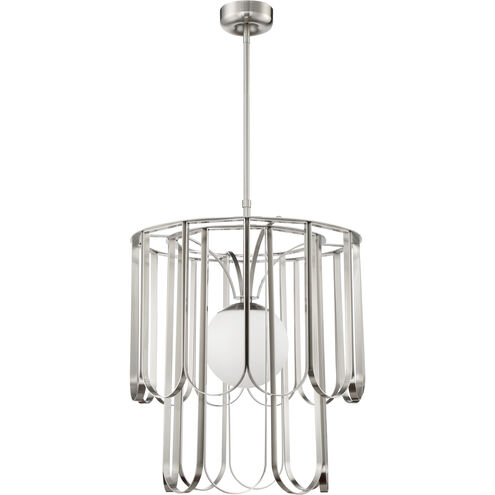 Melody 1 Light 25 inch Brushed Polished Nickel Pendant Ceiling Light