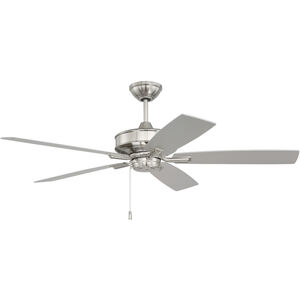 Optimum 52 inch Brushed Polished Nickel with Brushed Nickel/Driftwood Blades Ceiling Fan