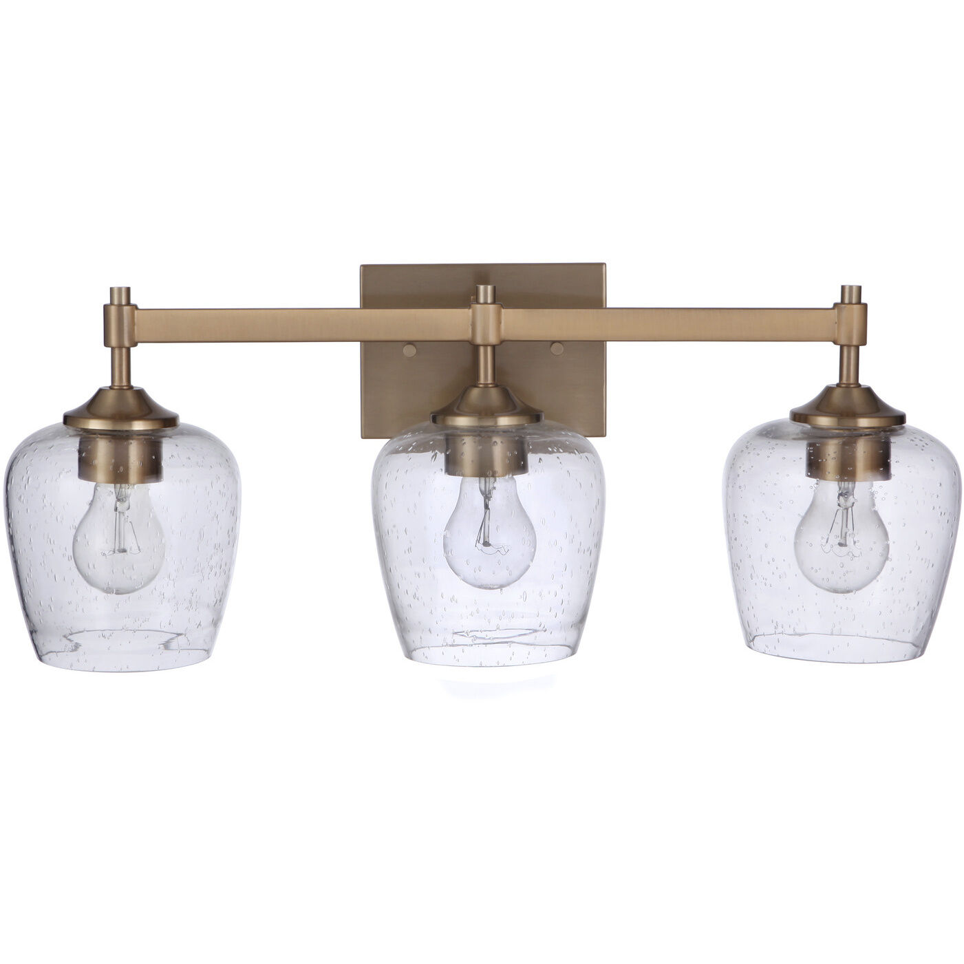 Stellen 3 Light 22 inch Satin Brass Vanity Light Wall Light