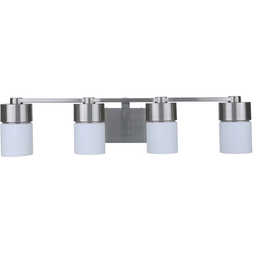 Neighborhood District 4 Light 31 inch Brushed Polished Nickel Vanity Light Wall Light