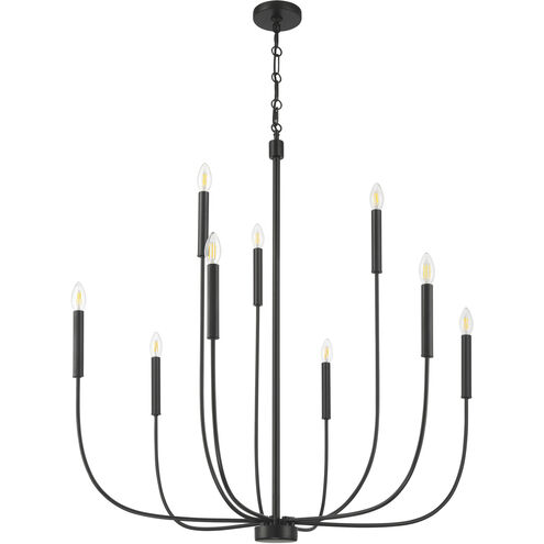 Traci 9 Light 37.38 inch Flat Black Chandelier Ceiling Light