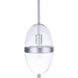 Sivo 1 Light 6.75 inch Satin Aluminum Outdoor Pendant