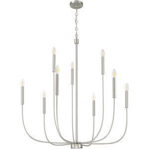 Traci 9 Light 37.38 inch Brushed Polished Nickel Chandelier Ceiling Light