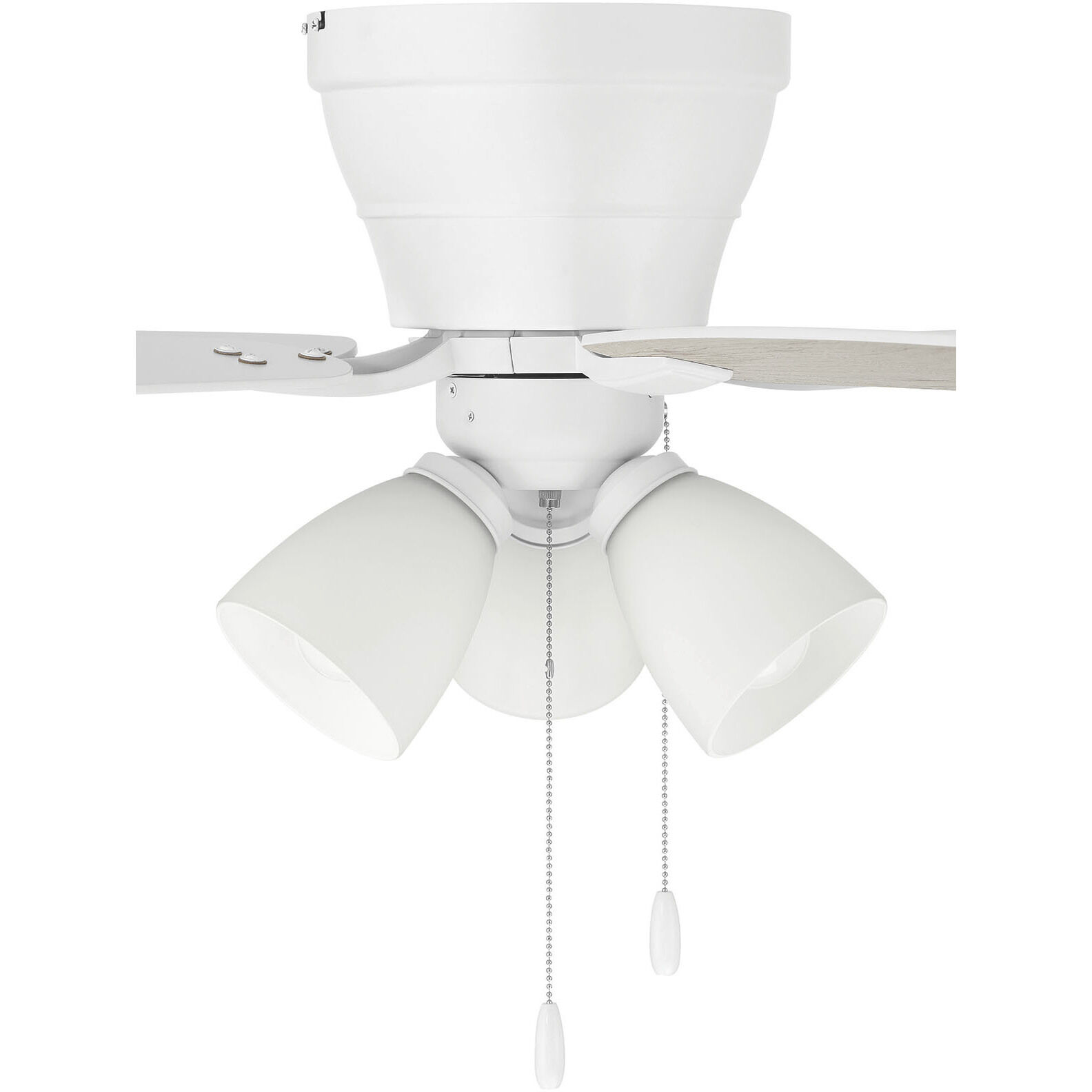 Wheeler 52 inch White with White/Washed Oak Blades Fan