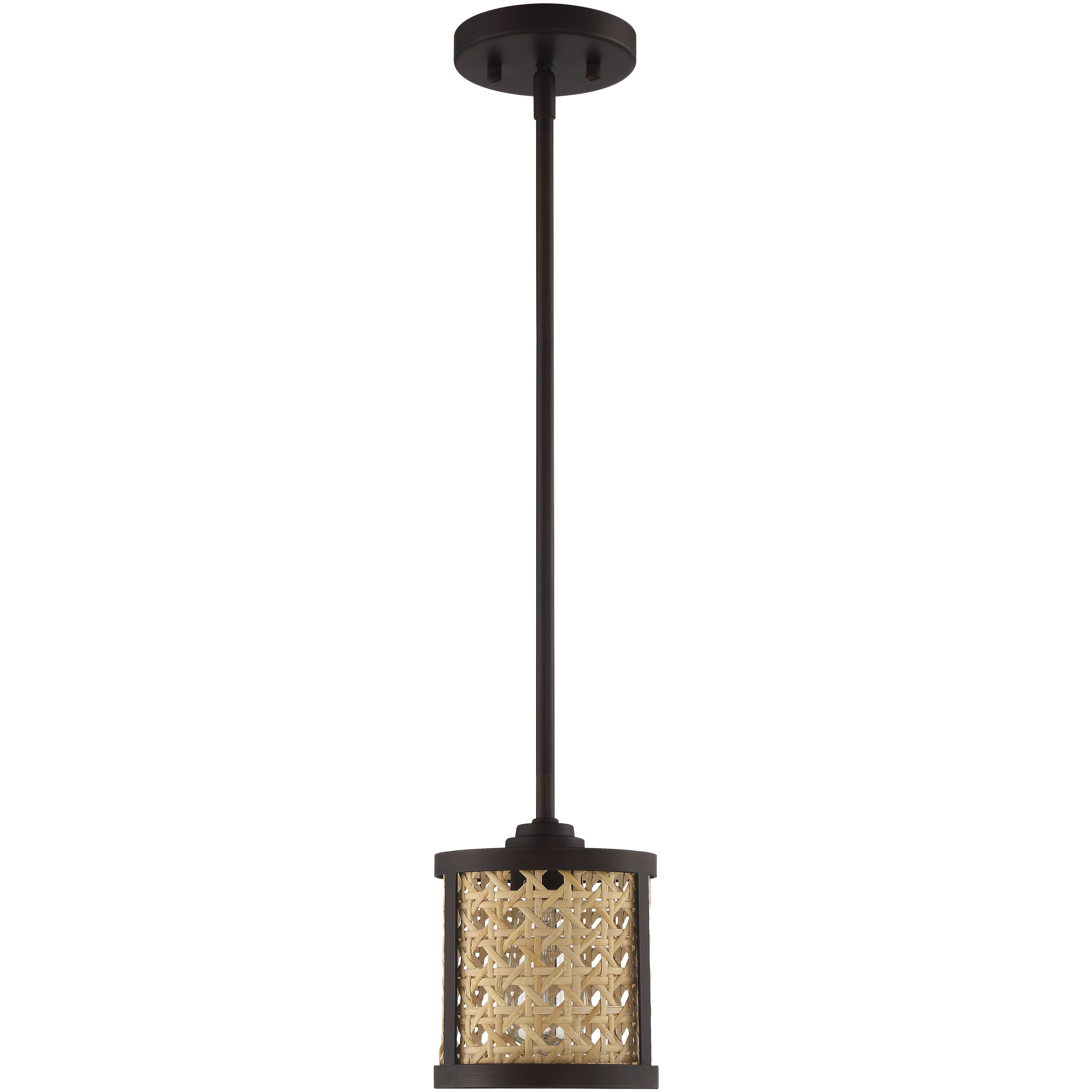Malaya 1 Light 6 inch Aged Bronze Brushed Mini Pendant Ceiling Light