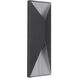 Peak LED 14 inch Textured Black/Brushed Aluminum Outdoor Wall Mount in Textured Black and Brushed Aluminum, Medium