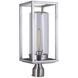 Neo 1 Light 17 inch Satin Aluminum Outdoor Post Light