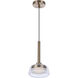 Centric LED 7.38 inch Satin Brass Pendant Ceiling Light