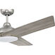 Beckham 54 inch Brushed Polished Nickel with Driftwood/Driftwood Blades Ceiling Fan