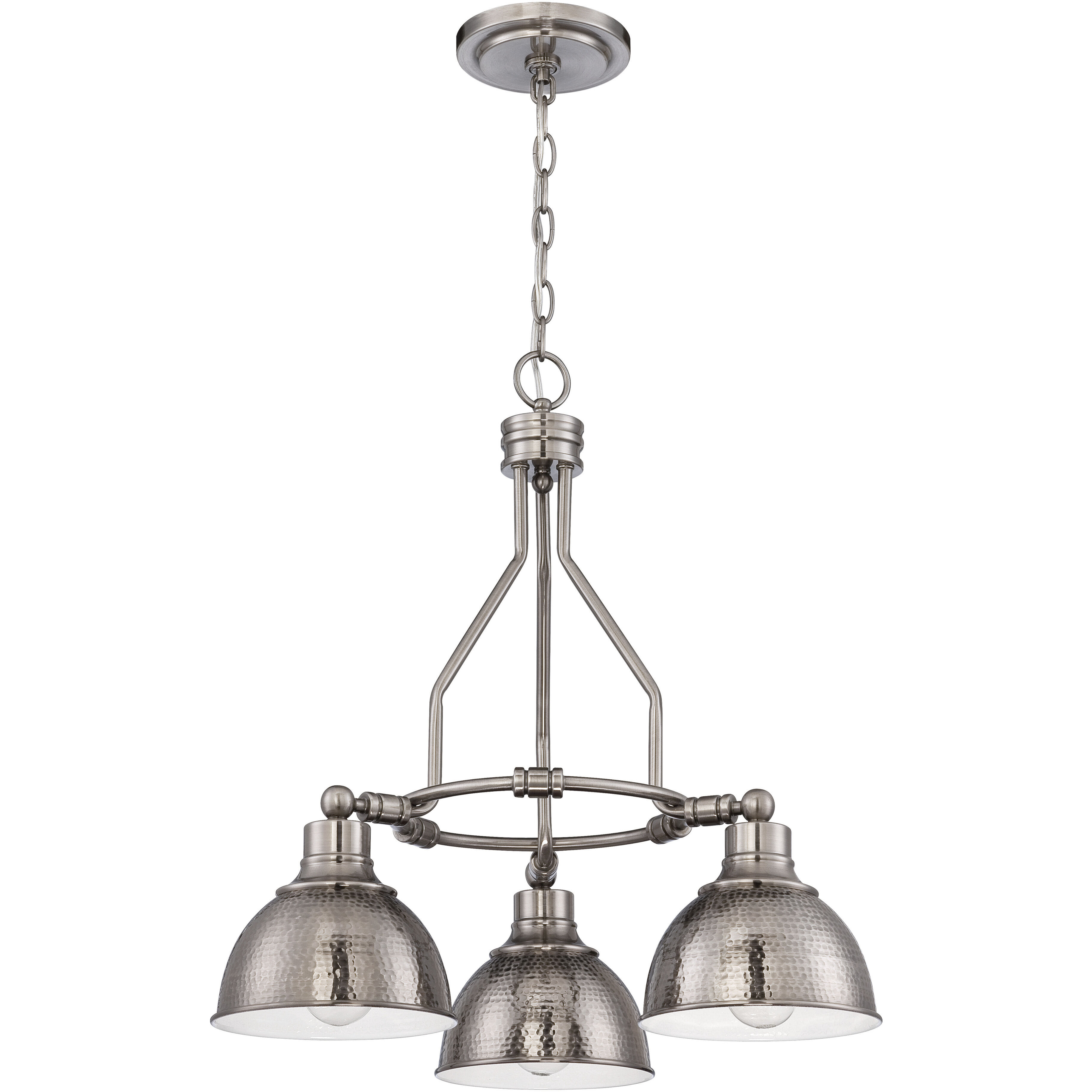 Timarron 3 Light 22.5 inch Antique Nickel Down Chandelier Ceiling Light