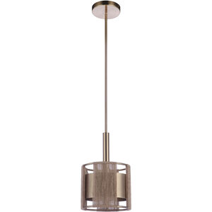 Kensey 1 Light 9.13 inch Satin Brass Mini Pendant Ceiling Light