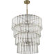 Museo 28 Light 48 inch Satin Brass Chandelier Ceiling Light