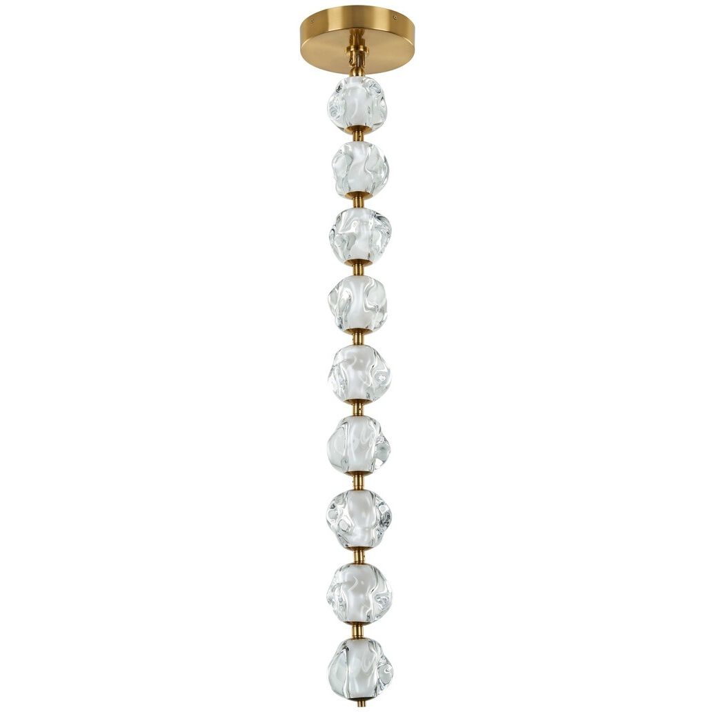 Jackie LED 8.3 inch Satin Brass Pendant Ceiling Light