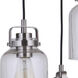 Foxwood 3 Light 11.88 inch Brushed Polished Nickel Pendant Ceiling Light