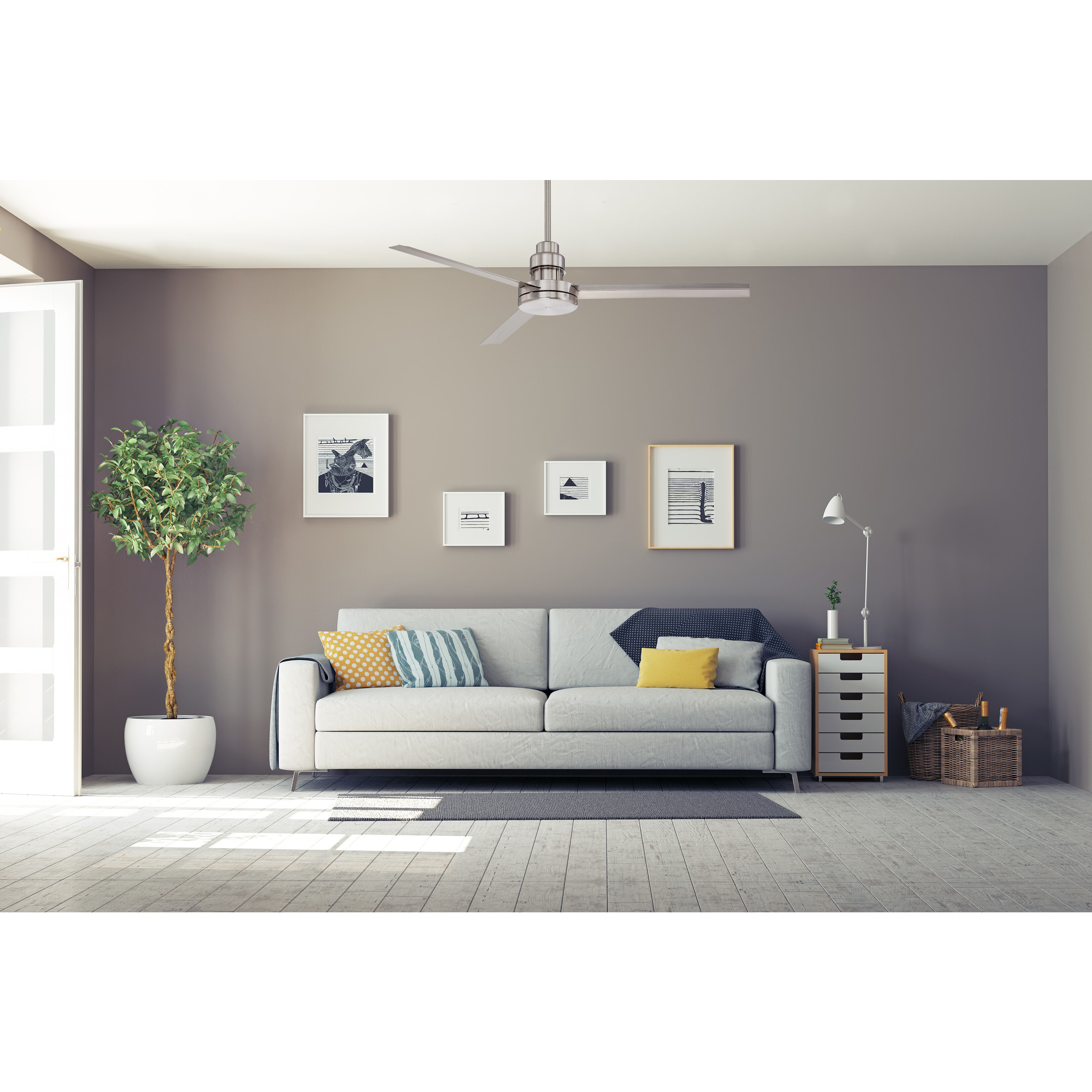 Craftmade MND54BNK3 Mondo 54 inch Brushed Polished Nickel with