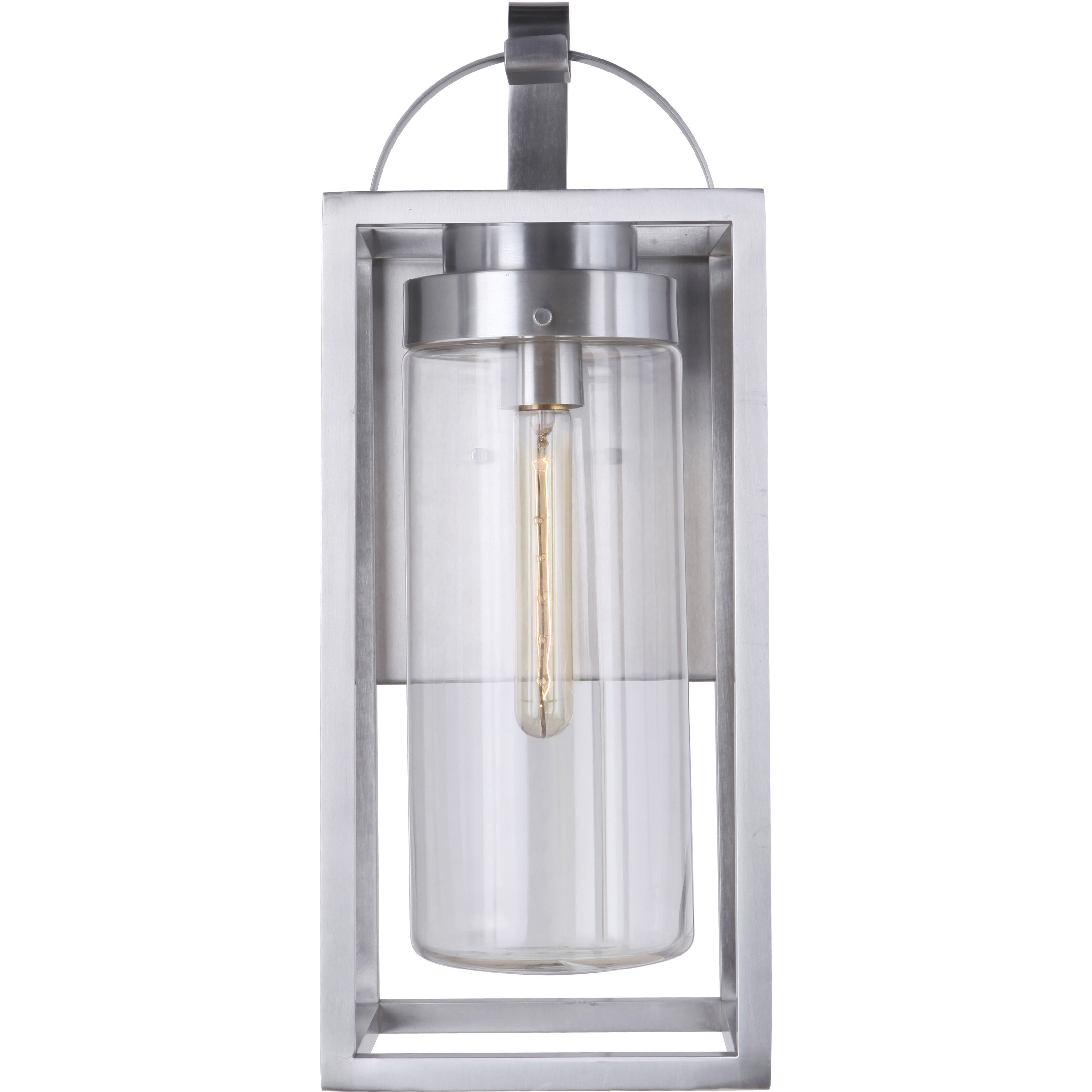 Neo 1 Light 20 inch Satin Aluminum Outdoor Wall Lantern