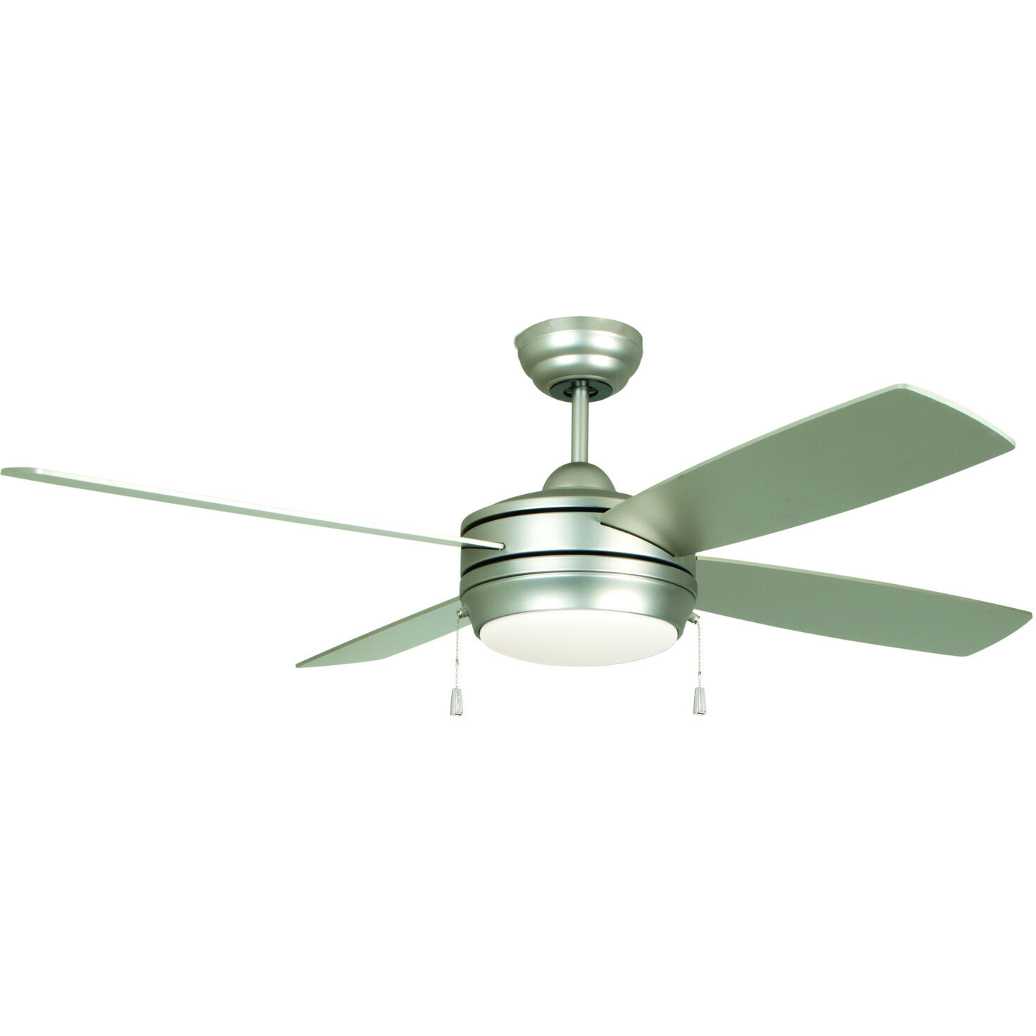 Laval 44 inch Brushed Satin Nickel with Brushed Nickel/Maple Blades Ceiling Fan