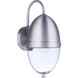 Sivo Outdoor Wall Mount in Satin Aluminum, Medium