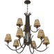 Kokomo 9 Light 36 inch Aged Bronze Brushed Chandelier Ceiling Light