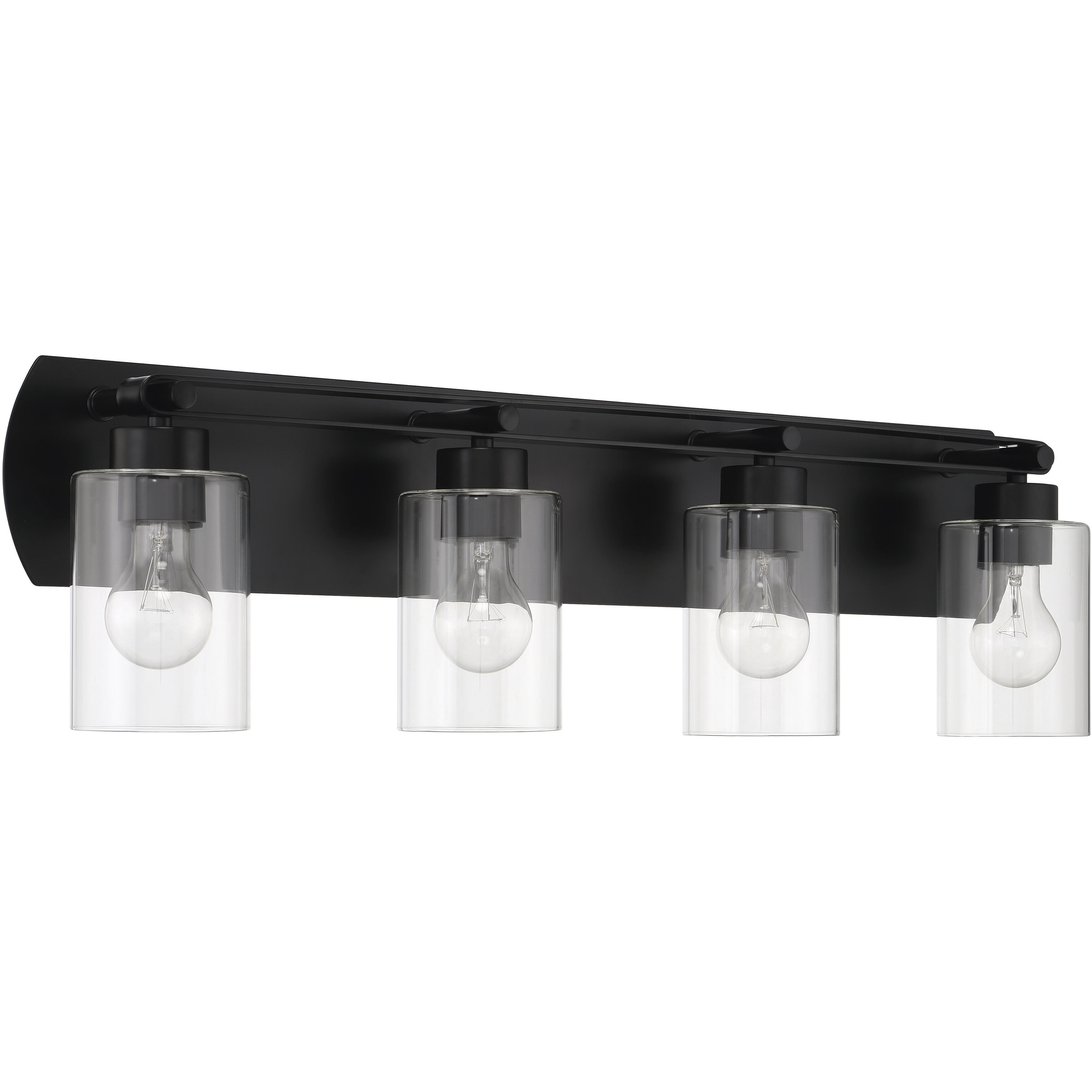 Hendrix 4 Light 30.75 inch Flat Black Vanity Light Wall Light