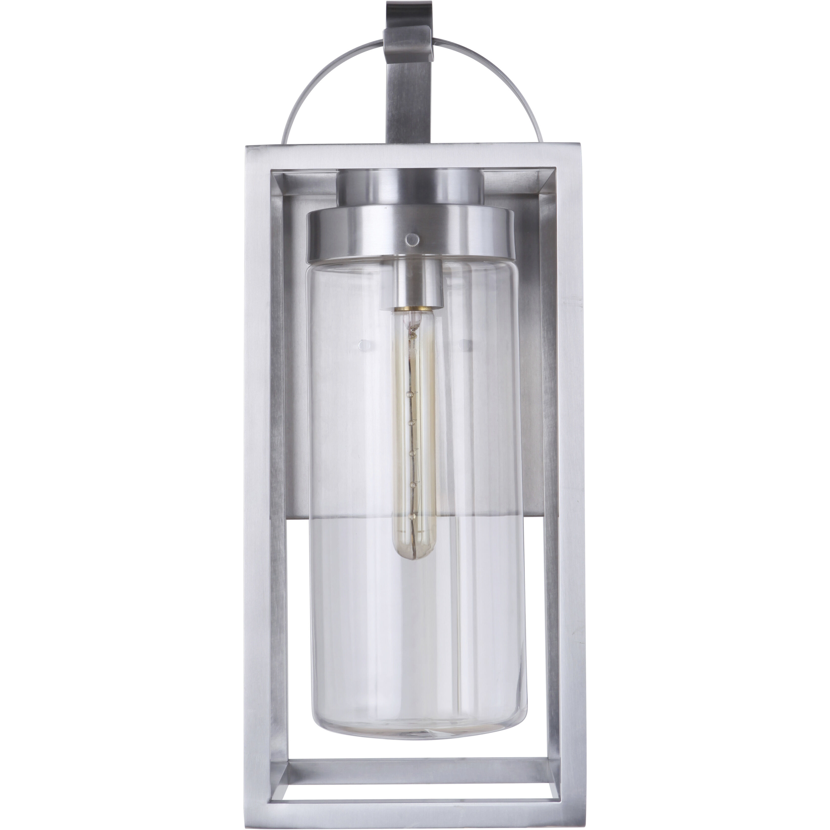 Neo 1 Light 20 inch Satin Aluminum Outdoor Wall Lantern