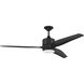 Mobi 60 inch Flat Black Ceiling Fan, Blades Included