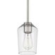 Shayna 1 Light 5.13 inch Brushed Polished Nickel Mini Pendant Ceiling Light
