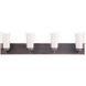 Texture 4 Light 33 inch Natural Iron and Vintage Iron Vanity Light Wall Light