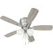 Wheeler 42 inch Brushed Polished Nickel with Driftwood/Walnut Blades Fan