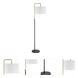 Ingraham 65.5 inch Flat Black/Satin Brass Floor Lamp Portable Light