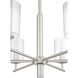 Hailie 6 Light 26 inch Satin Nickel Chandelier Ceiling Light