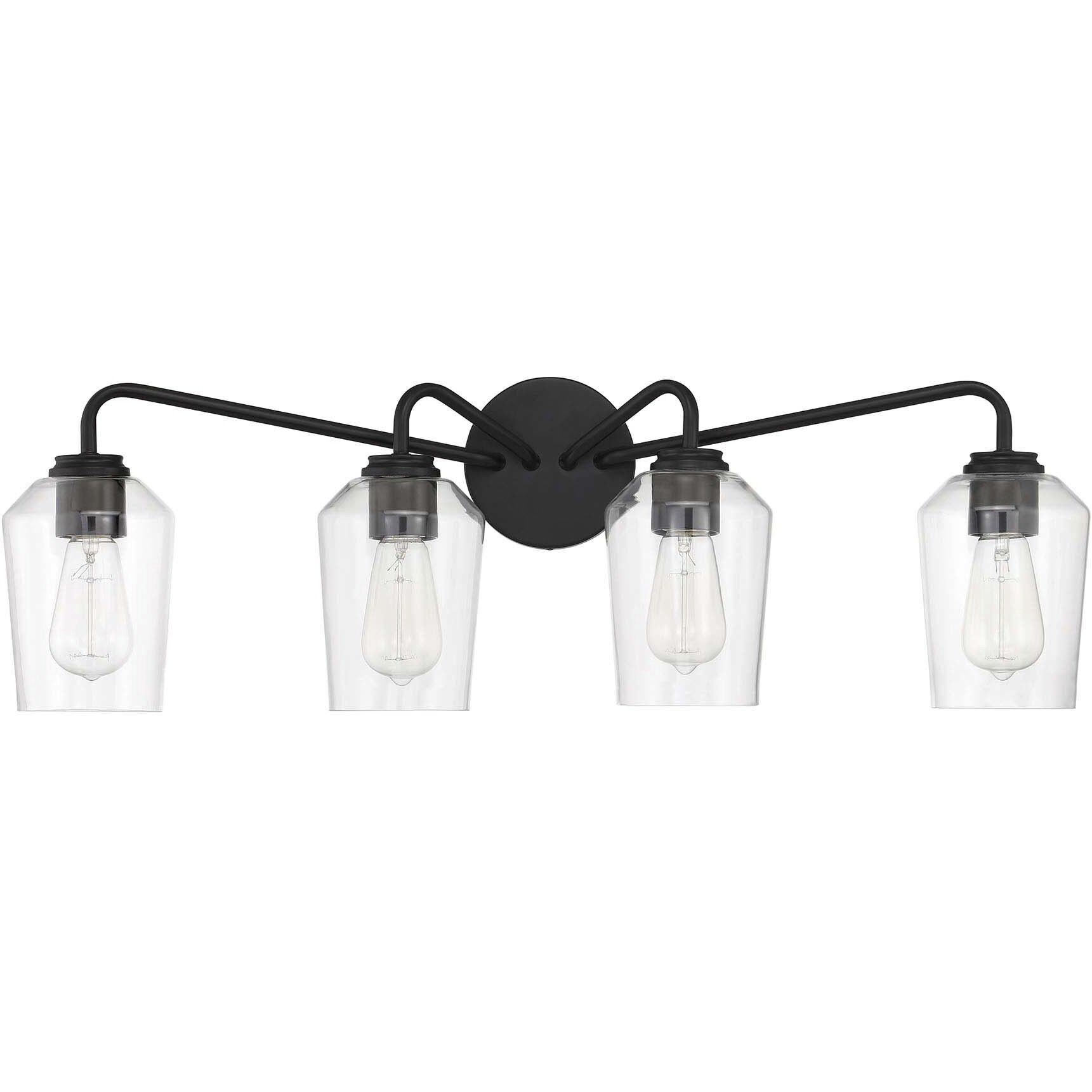 Shayna 4 Light 31 inch Flat Black Vanity Light Wall Light