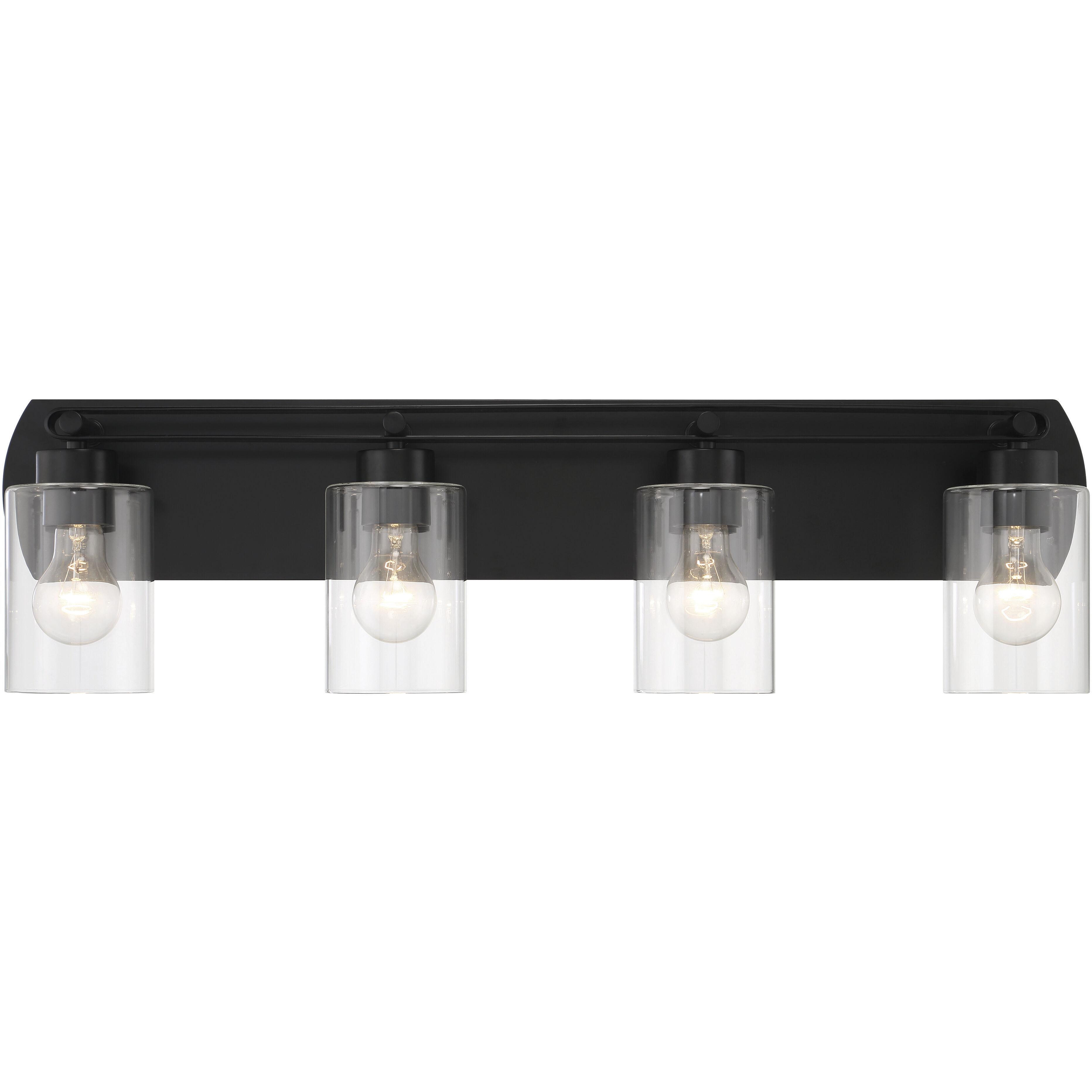 Hendrix 4 Light 30.75 inch Flat Black Vanity Light Wall Light