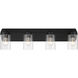 Hendrix 4 Light 30.75 inch Flat Black Vanity Light Wall Light