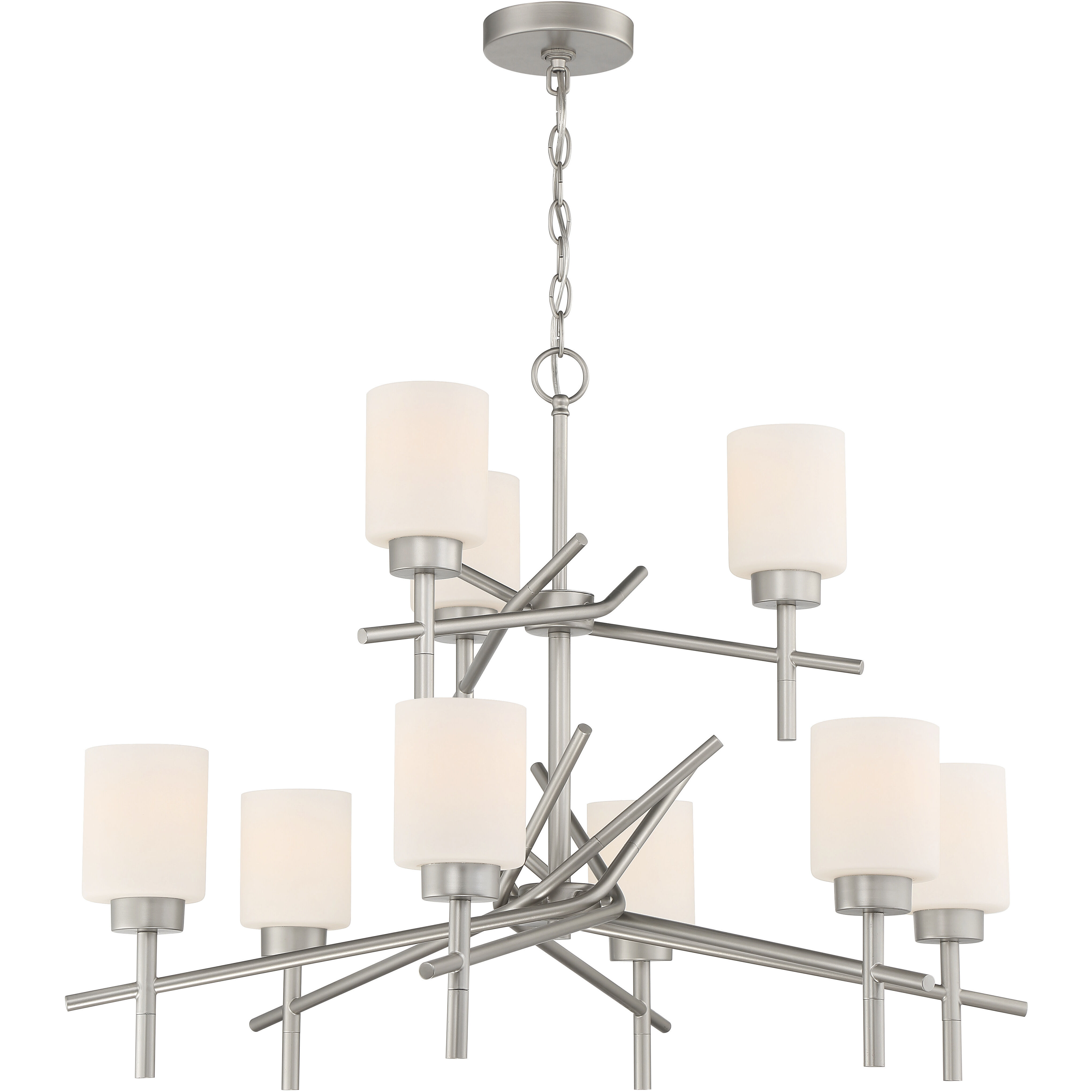 Cadence 9 Light 32 inch Satin Nickel Chandelier Ceiling Light