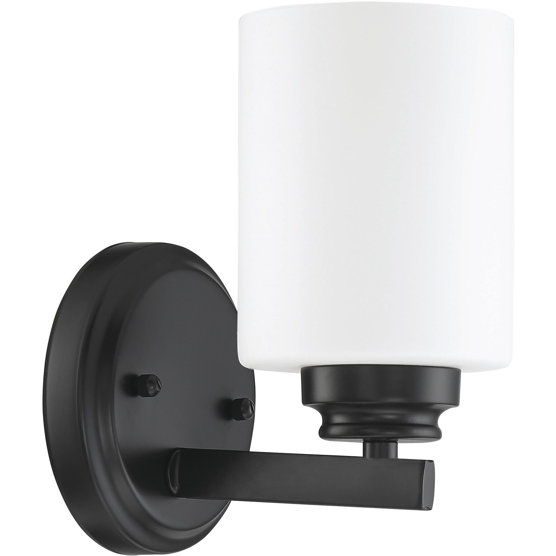 Neighborhood Bolden 1 Light 5 inch Flat Black Wall Sconce Wall Light in White Frost Glass, Neighborhood Collection