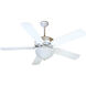Porch Fan 52 inch White with Outdoor White Blades Outdoor Ceiling Fan Kit in Alabaster Glass, Outdoor Standard White