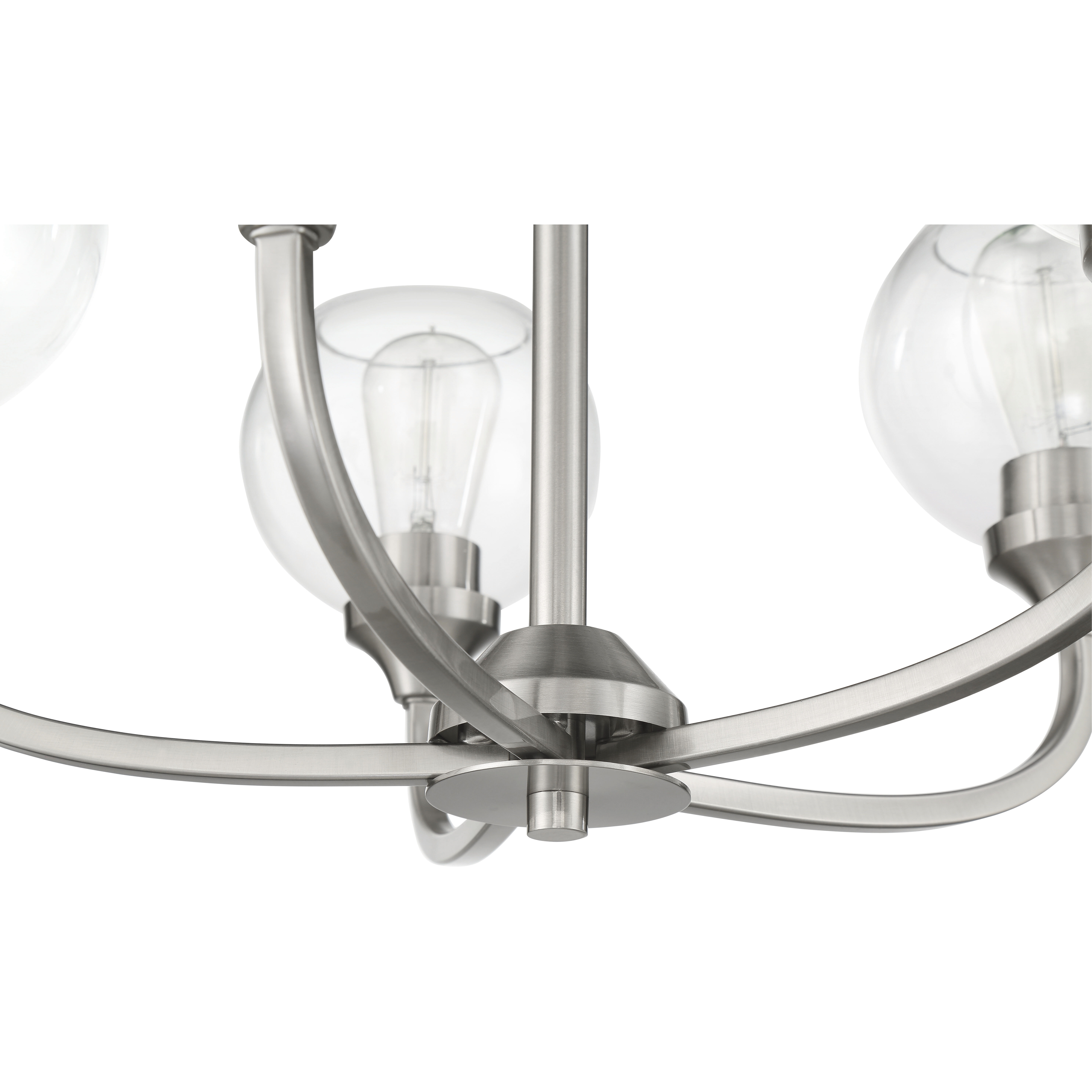 Glenda 5 Light 24 inch Brushed Polished Nickel Chandelier Ceiling Light